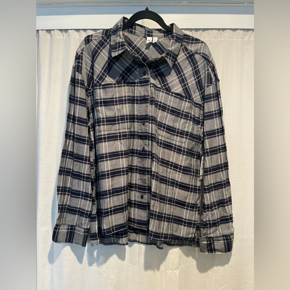 BP Navy Roland Plaid Shirt